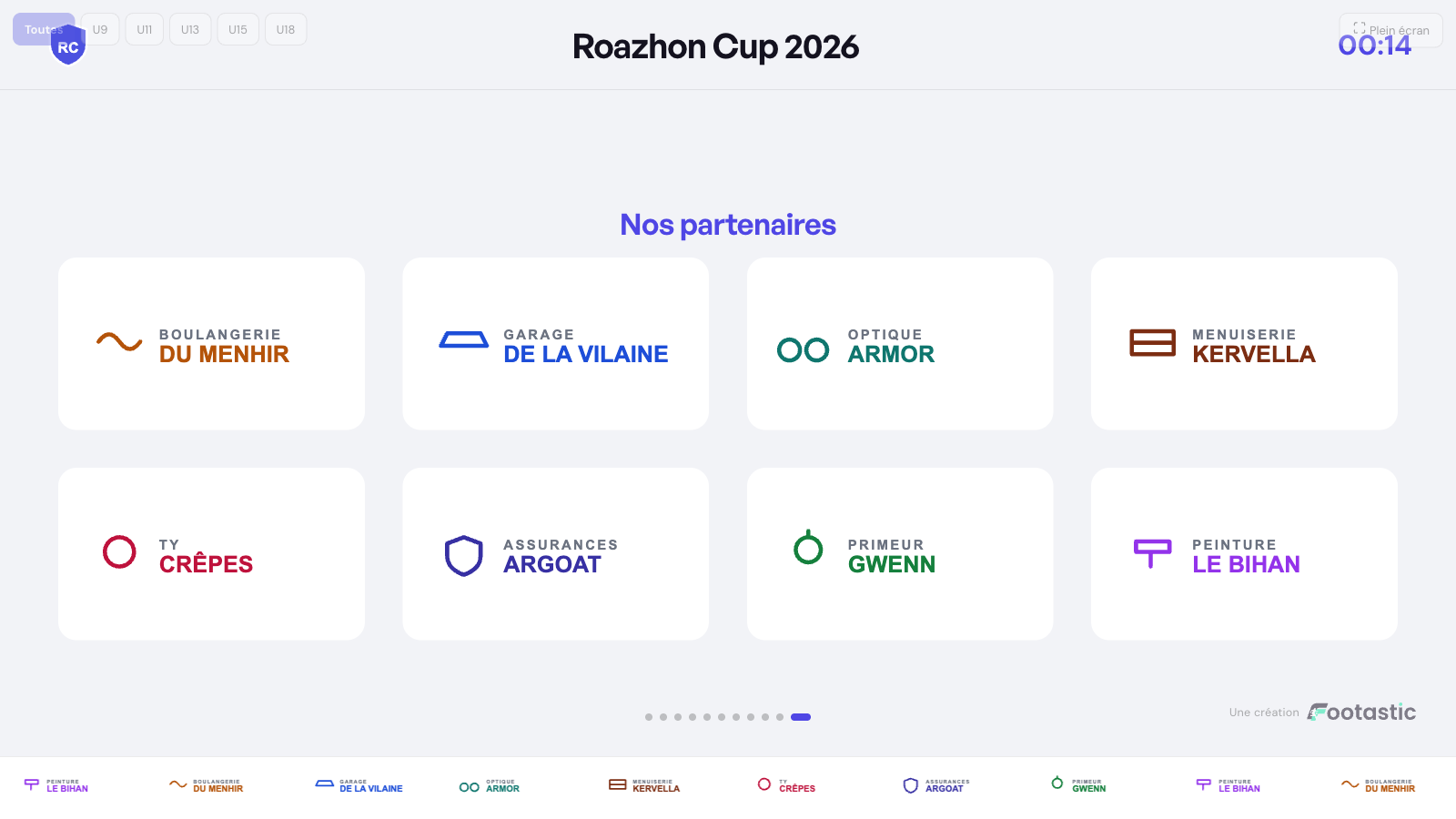 L’écran TV qui fait le spectacle, aperçu de Footastic CUP